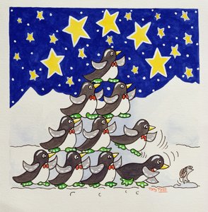 Penguin Formation, 2005 (wc på papir)